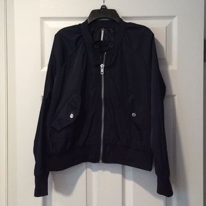Free People Satin Bomber Jacket Size S